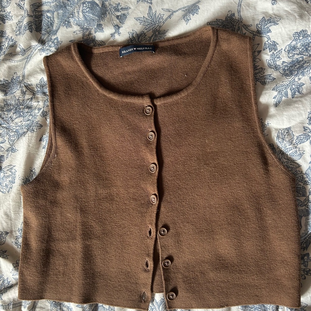 Brandy Melville Brown Knit Top
